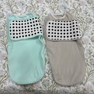 Nanit Breathing Wear Swaddle Pack - Mint and Grey